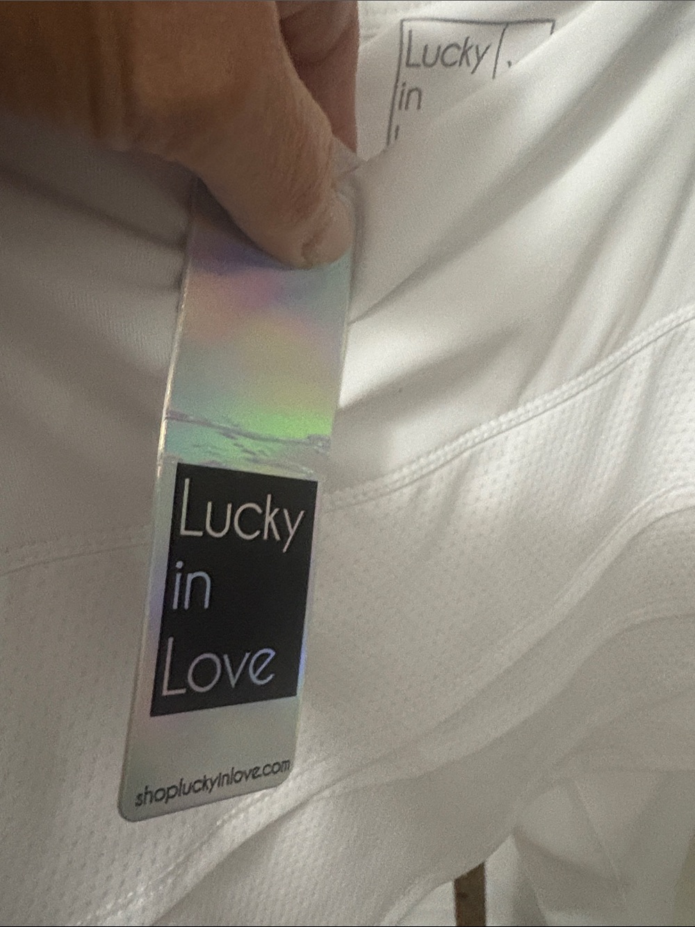 Lucky In Love-White Skirted Leggings - Layered Pickleball Tennis Skort Style - Picture 6 of 11
